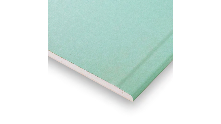 Rigips Bauplatte RBI 12,5 (imprägniert), türkise Gipsplatte